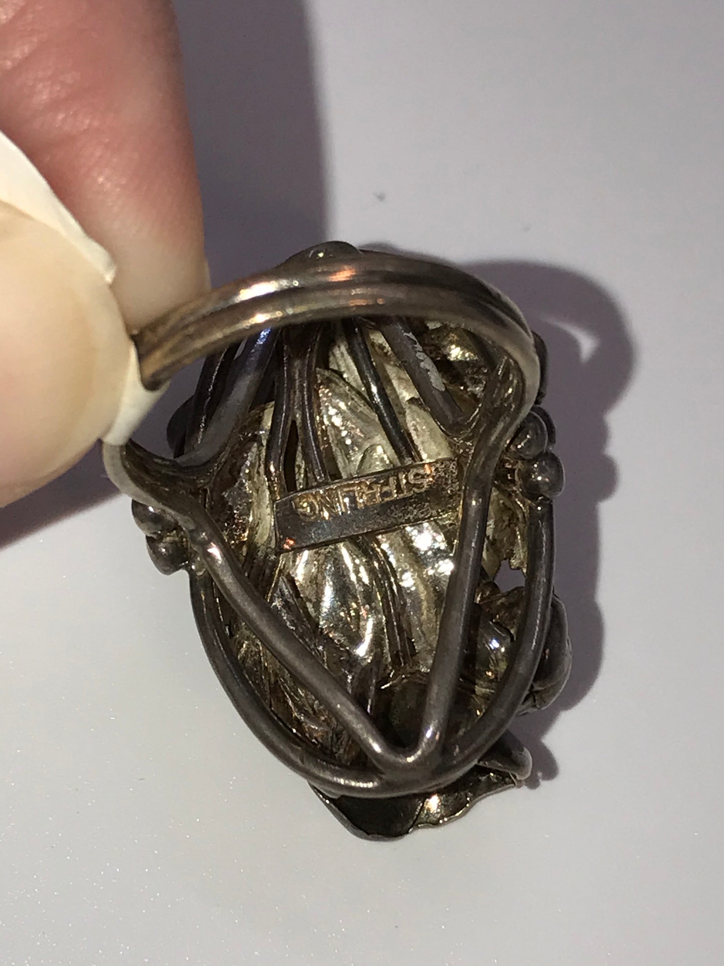 Vintage Sterling Silver Flower Ring, Size 7 1/2