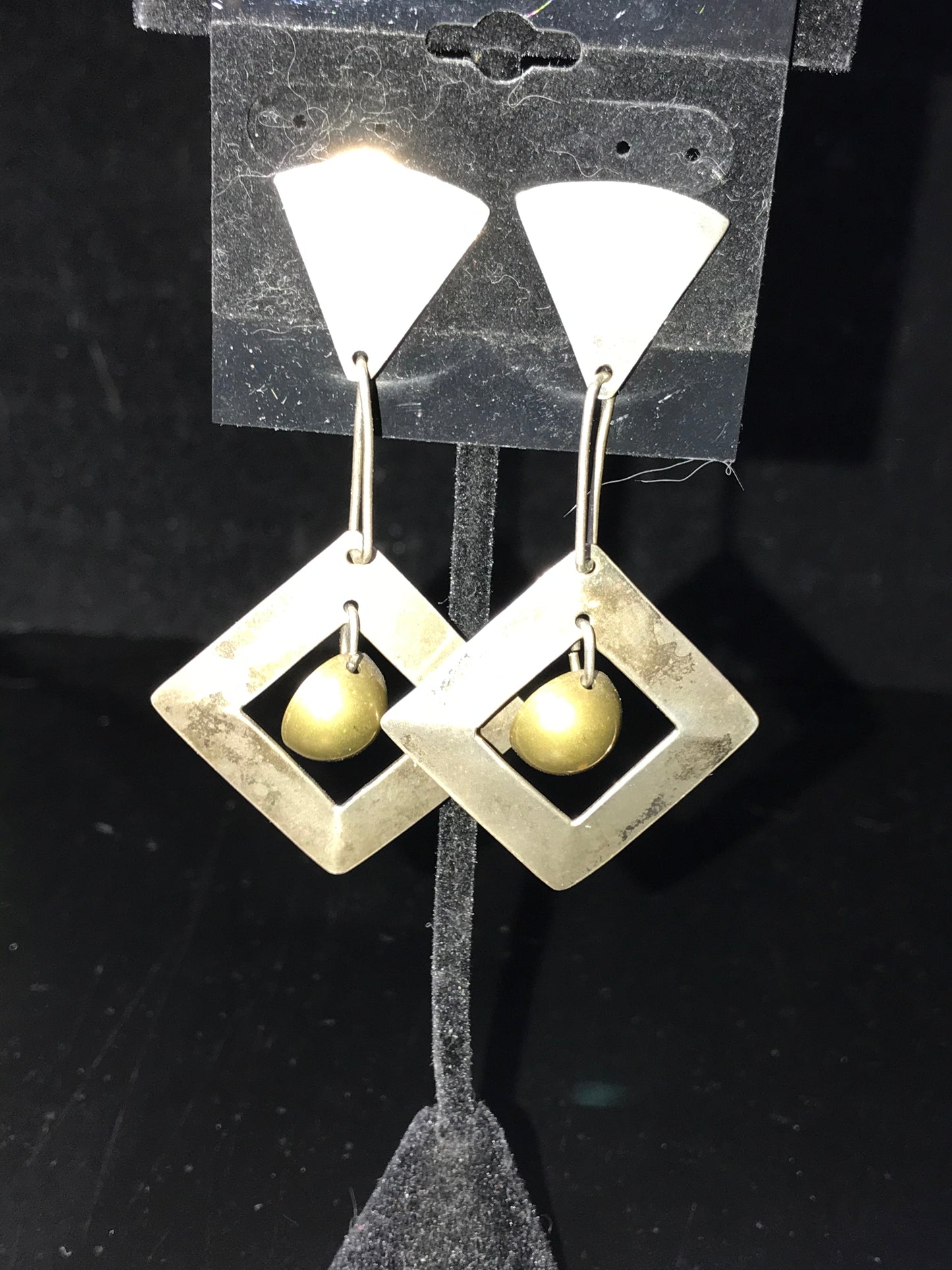 Vintage Mexican Silver Drop Post Earrings