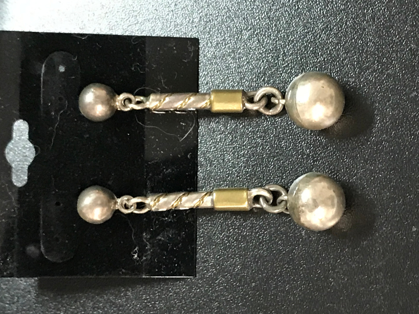 Vintage Silver Dangle Post Earrings