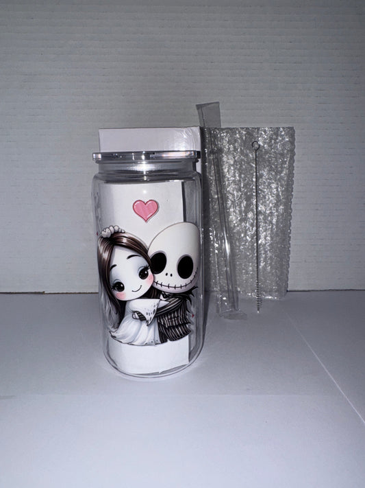 Halloween Wedding Kids Themed 16 Oz Plastic Cup, With Love hearts