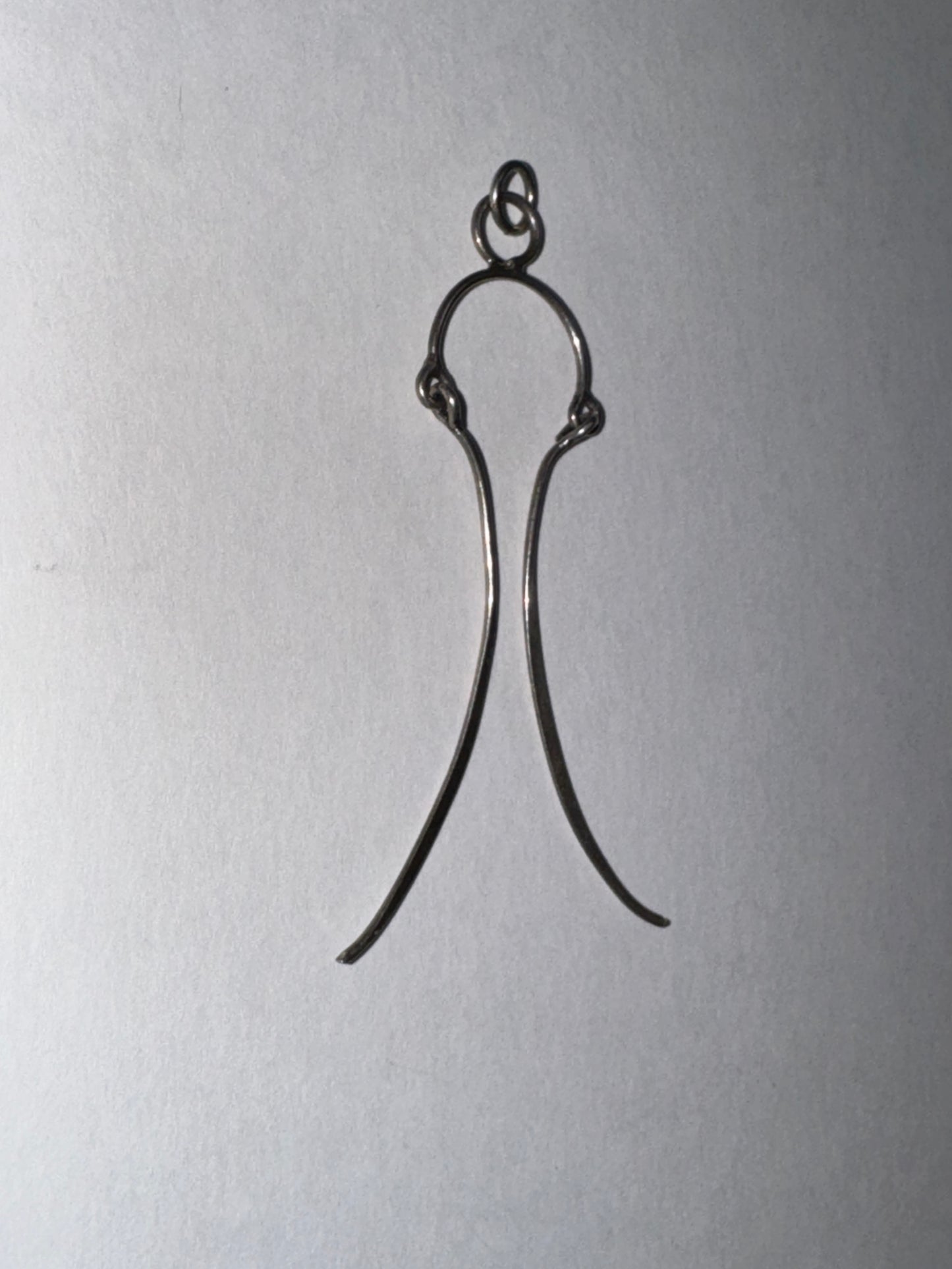 Sterling Silver Wishbone Bridle Pendant