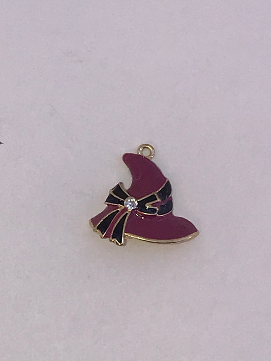 Cute Enamel Gold Plated Witches Hat