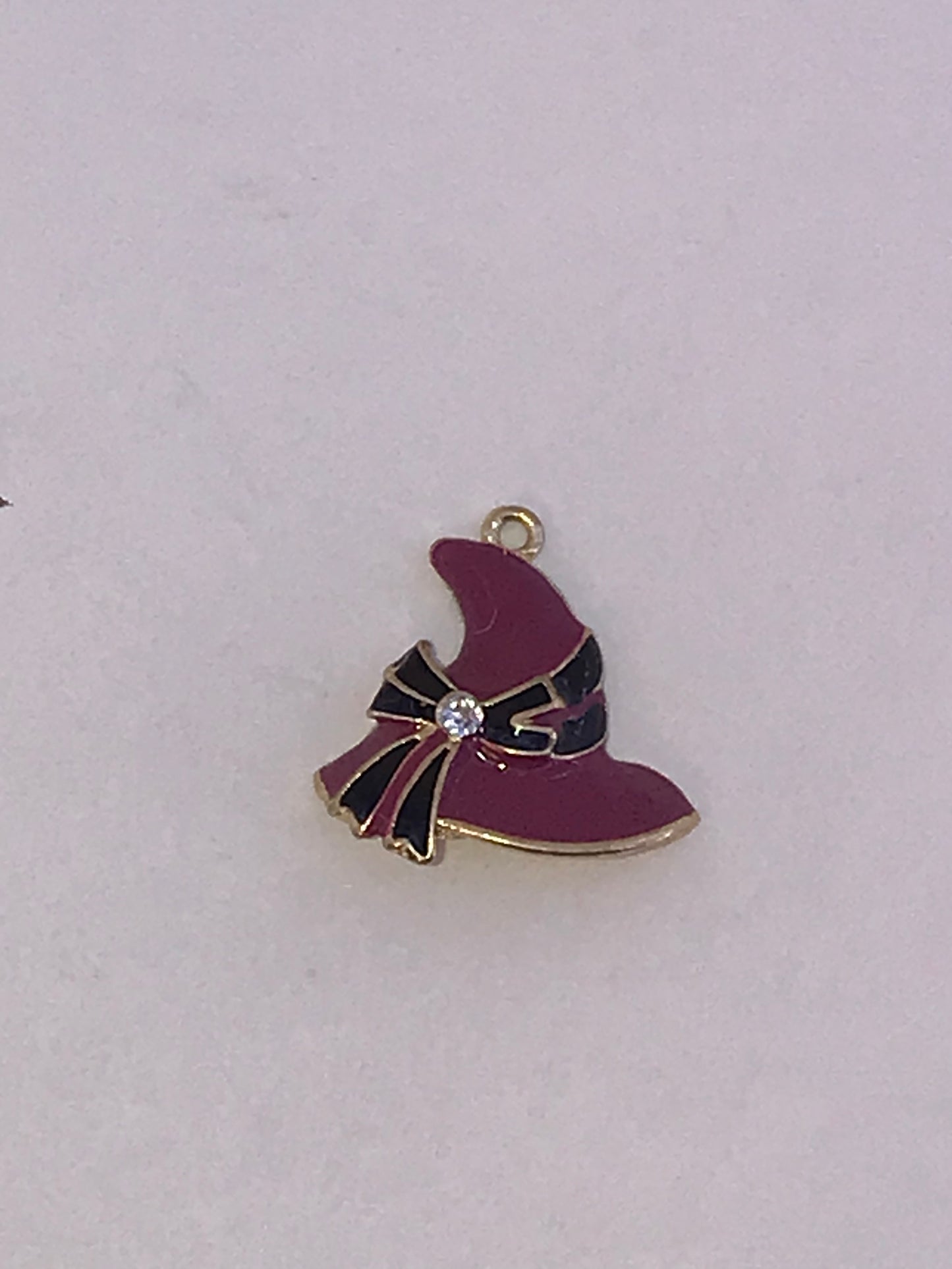 Cute Enamel Gold Plated Witches Hat