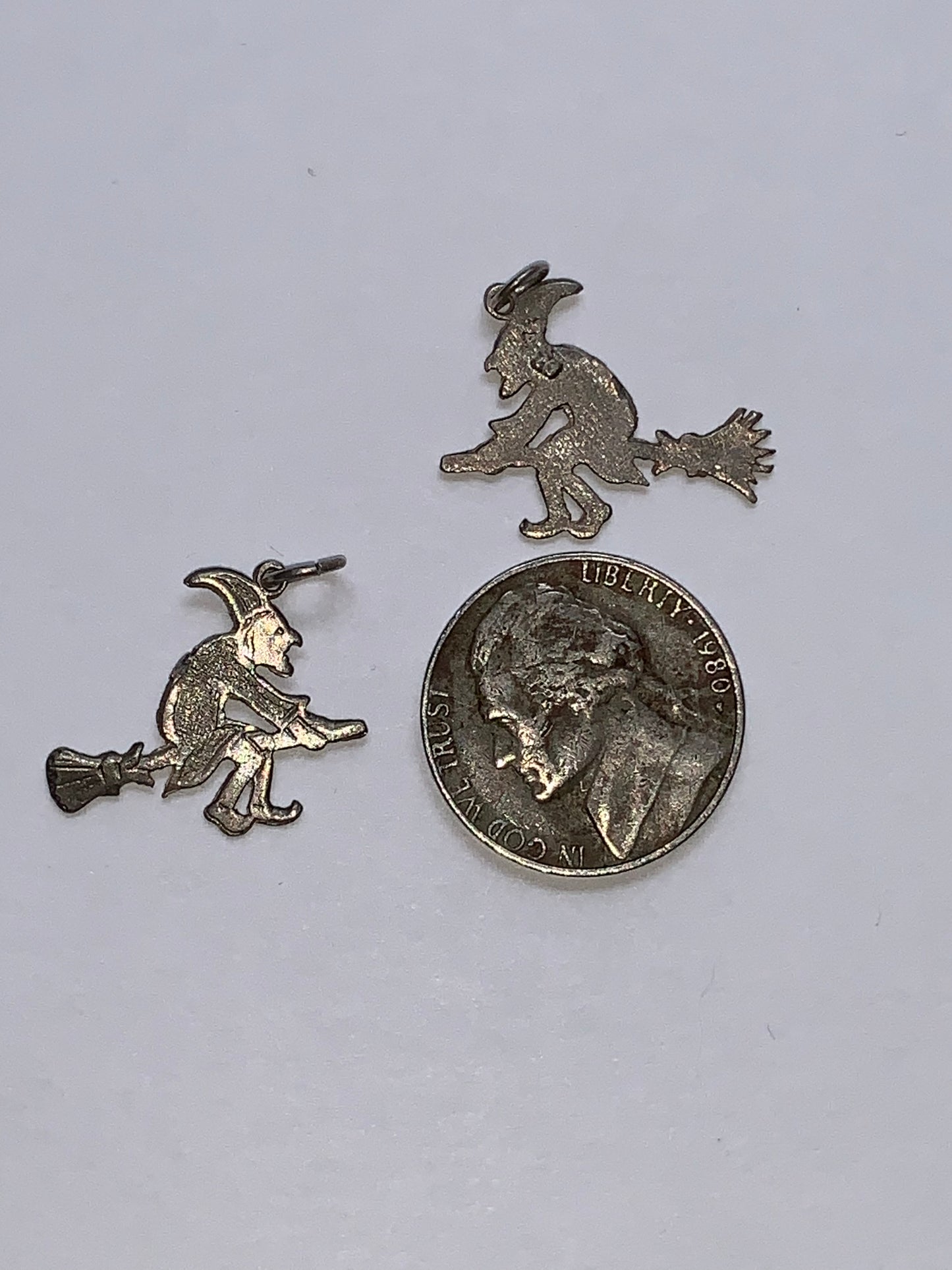 Sterling Silver Witch Pendant