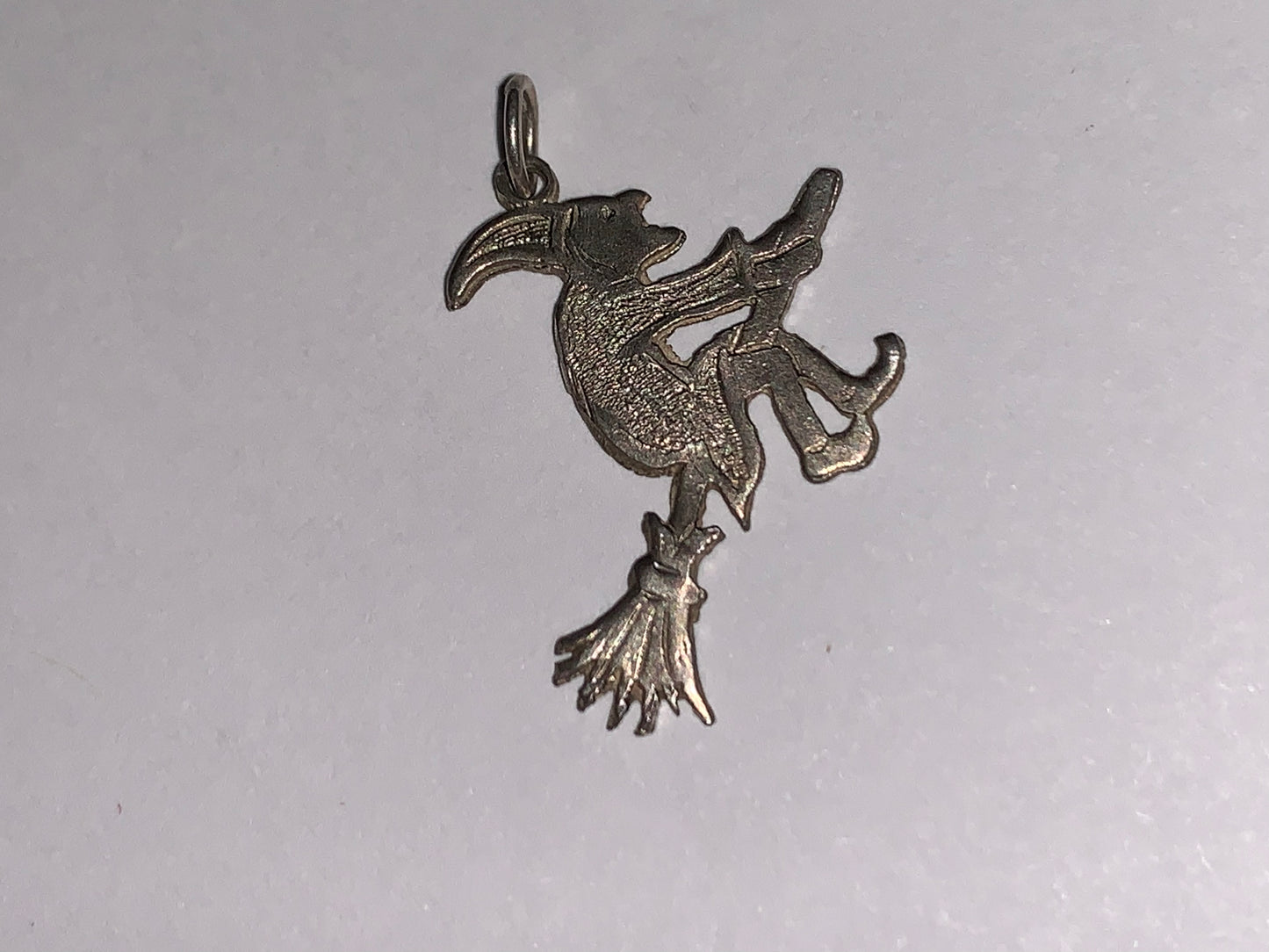 Sterling Silver Witch Pendant