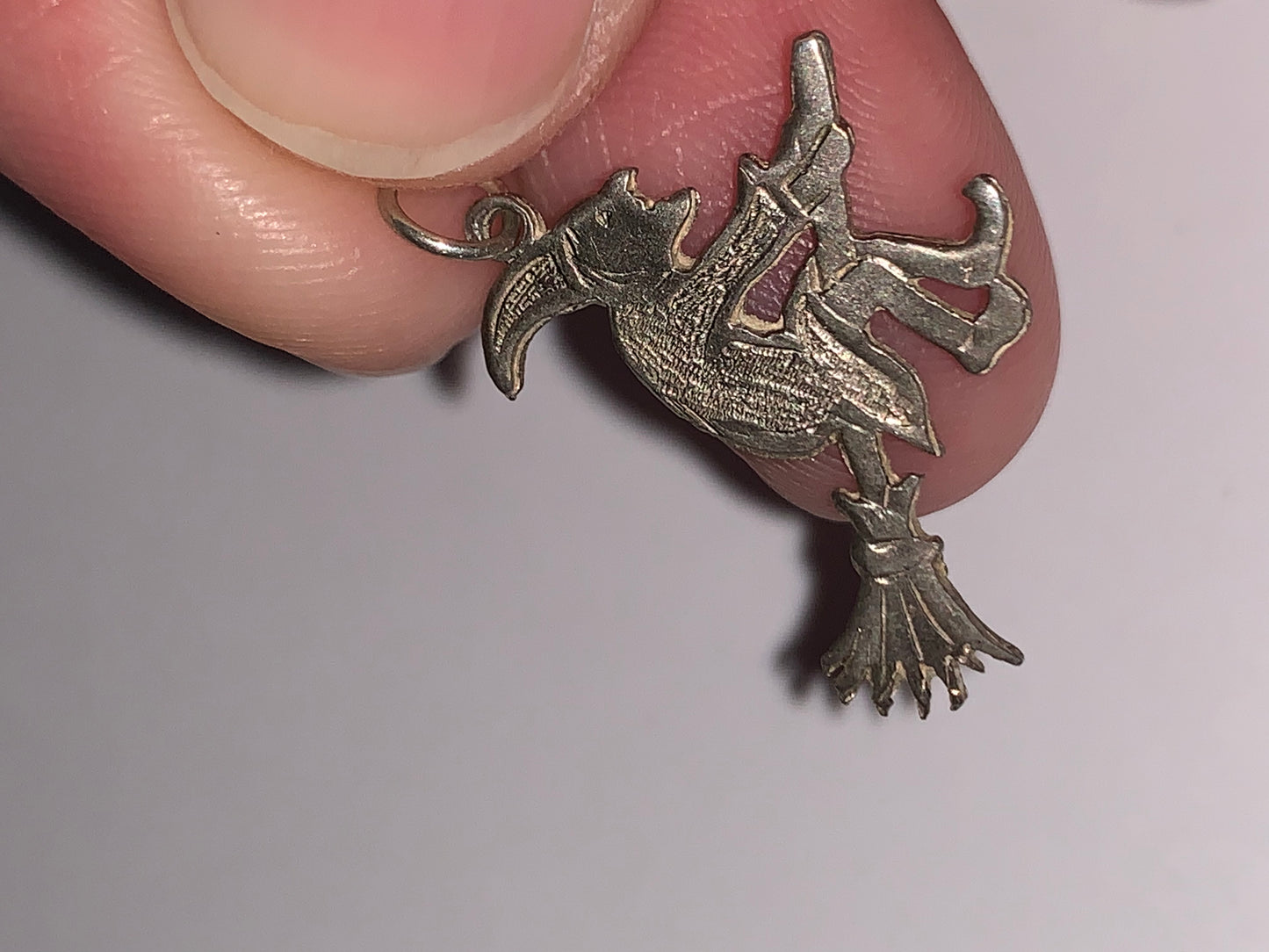 Sterling Silver Witch Pendant