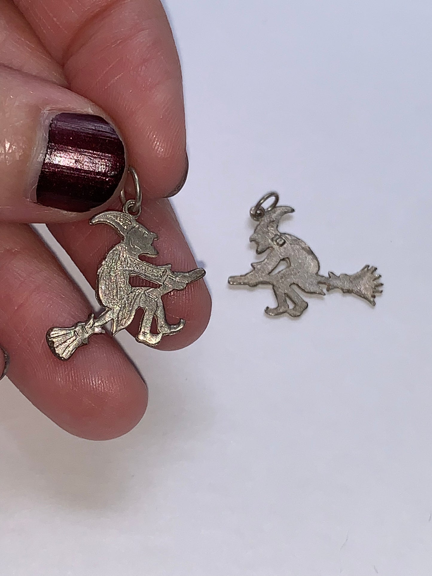 Sterling Silver Witch Pendant