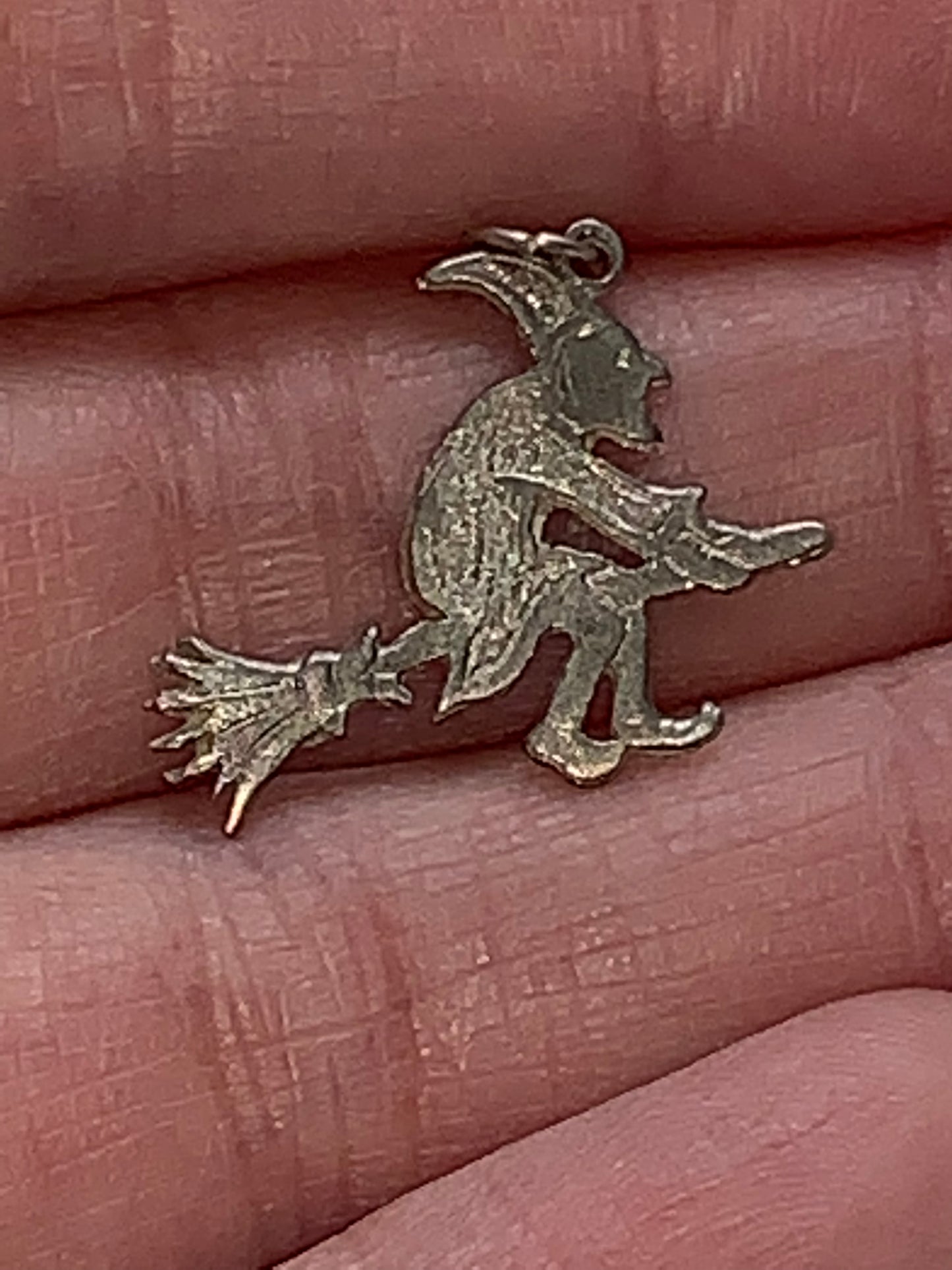 Sterling Silver Witch Pendant