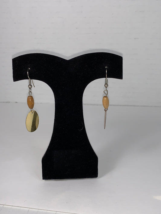 Cute Wooden Dangle Earrings, Light