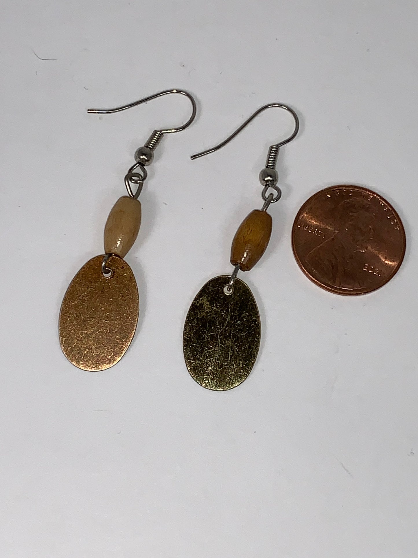 Cute Wooden Dangle Earrings, Light