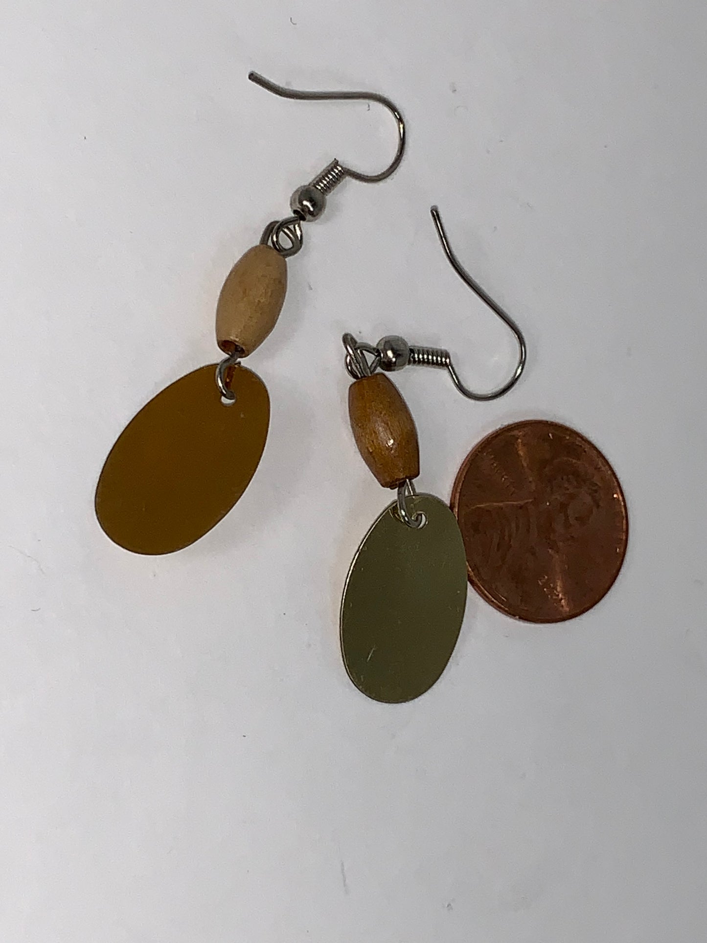 Cute Wooden Dangle Earrings, Light
