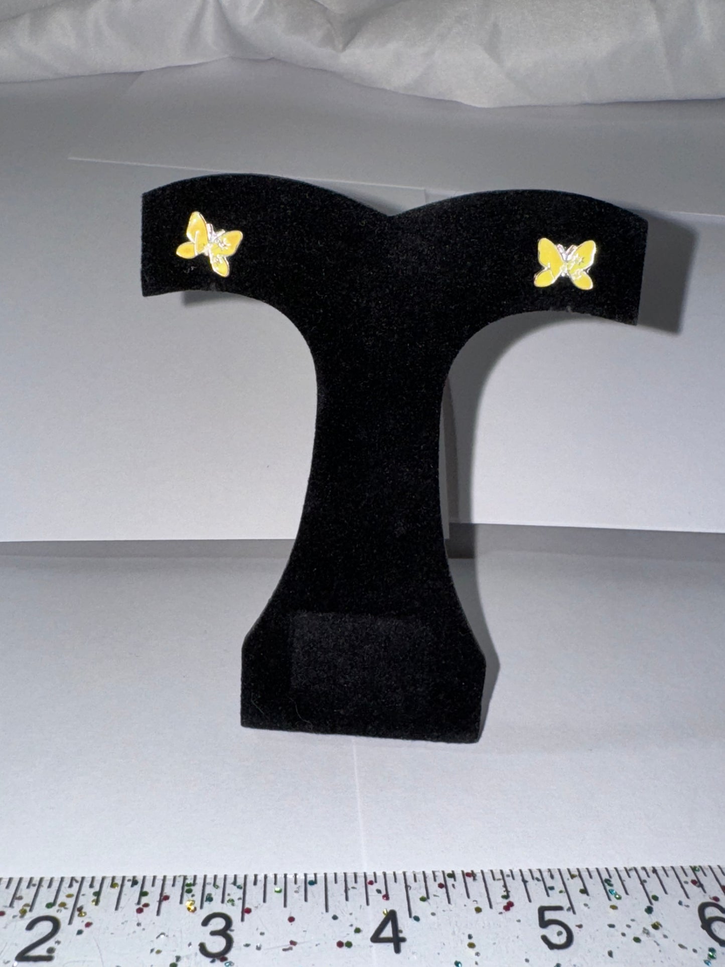 Yellow Butterfly Post Earrings