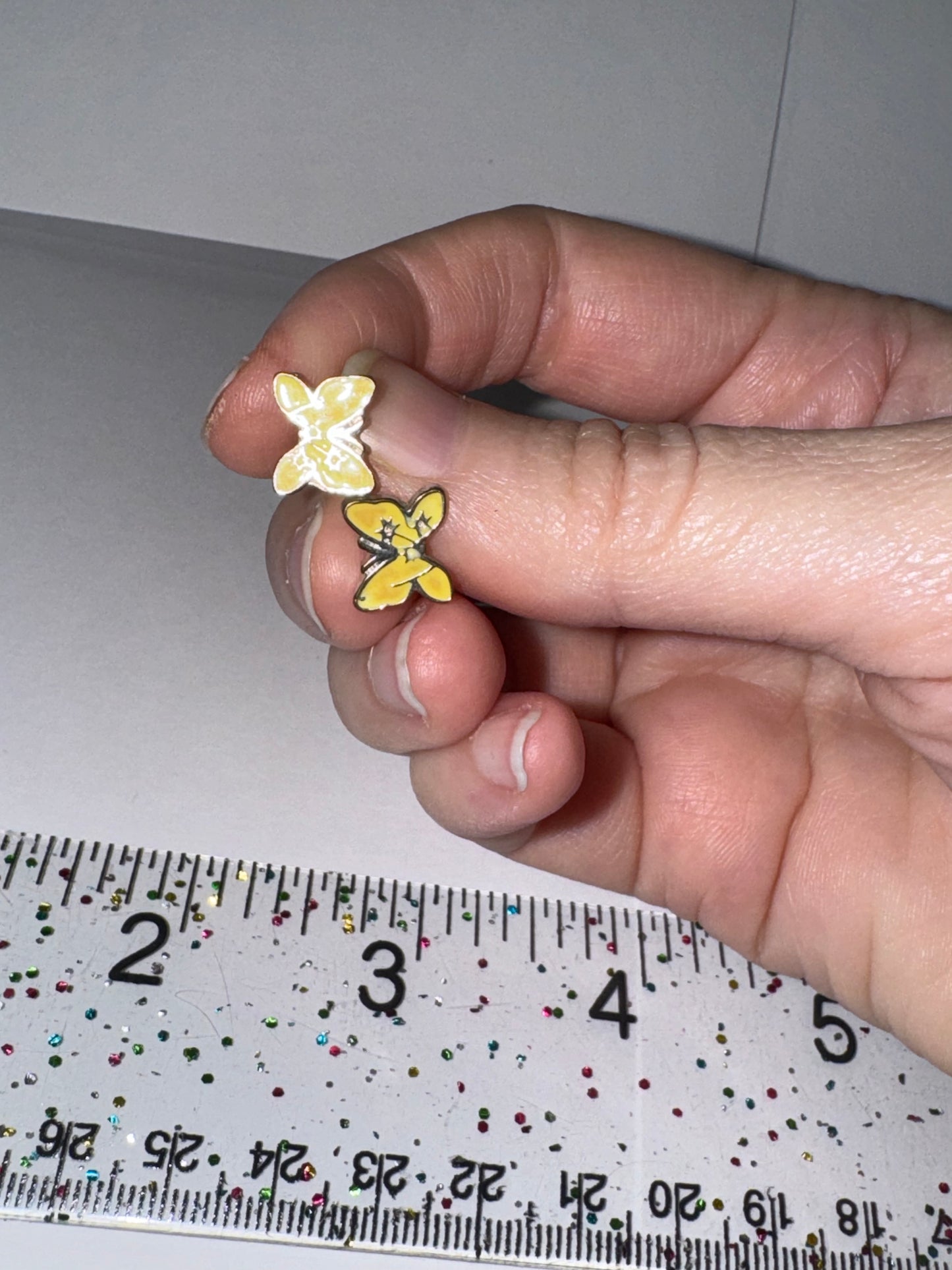 Yellow Butterfly Post Earrings