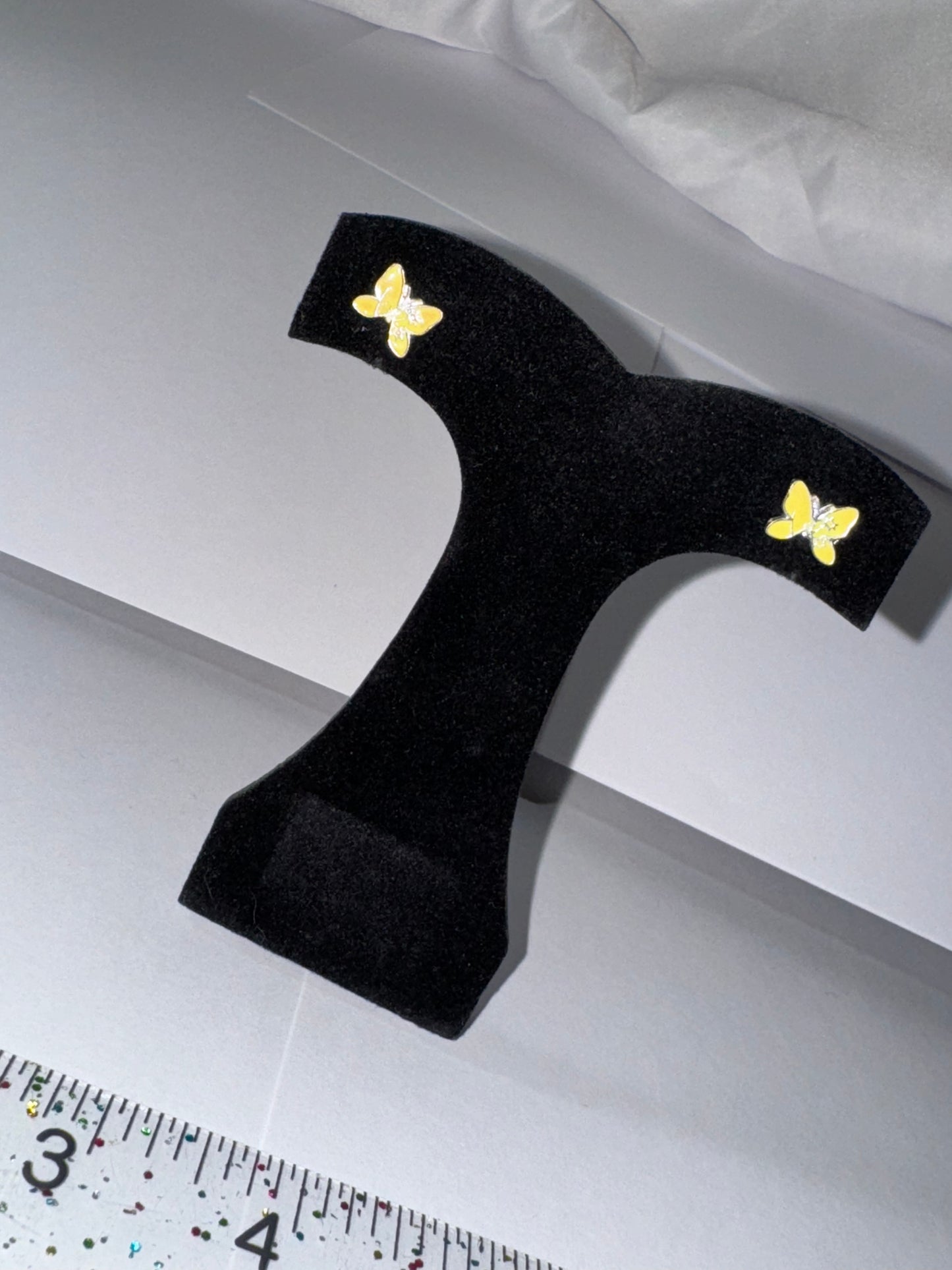 Yellow Butterfly Post Earrings