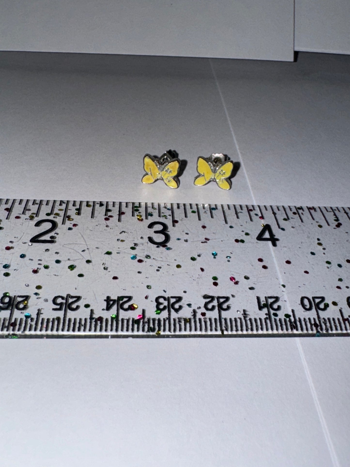 Yellow Butterfly Post Earrings