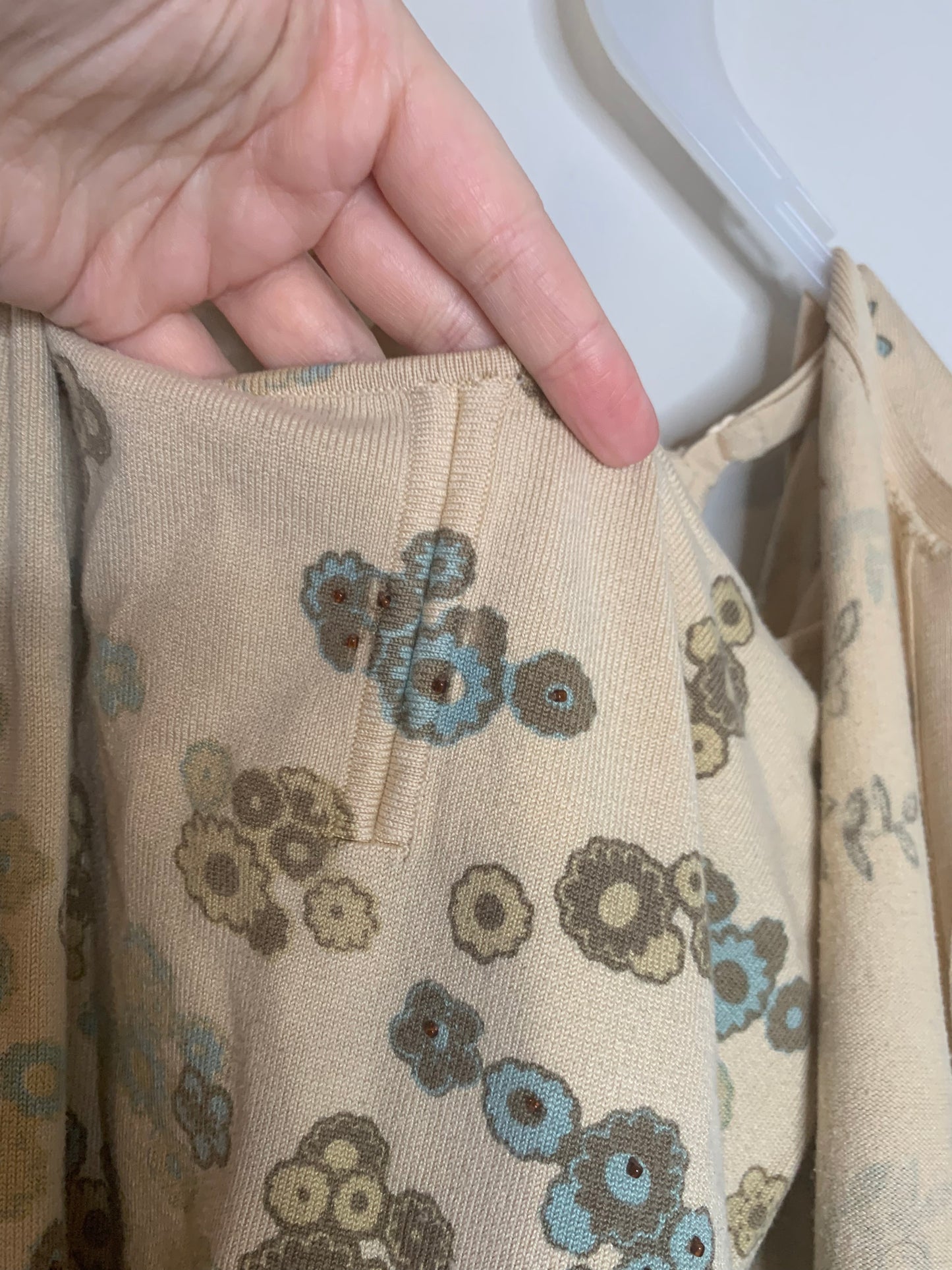 Yellow Floral Easel Shirt Set, Size Medium