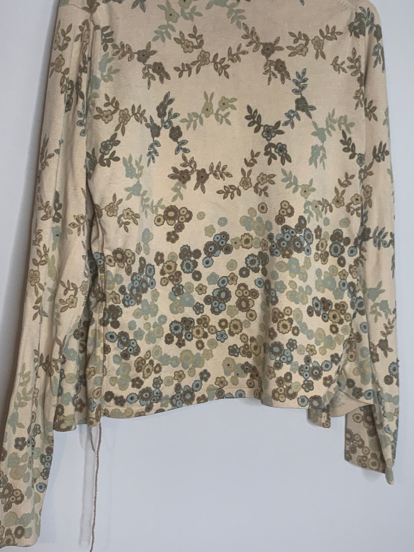 Yellow Floral Easel Shirt Set, Size Medium