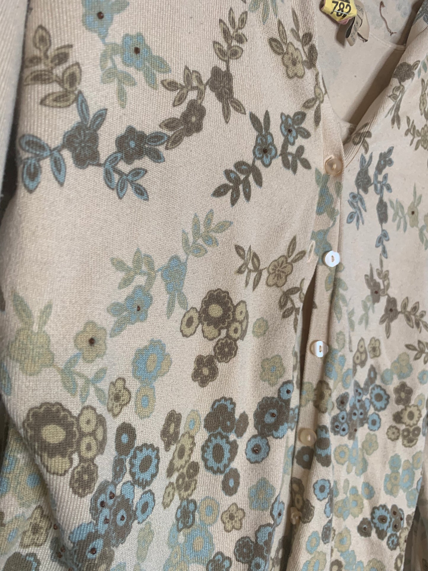 Yellow Floral Easel Shirt Set, Size Medium