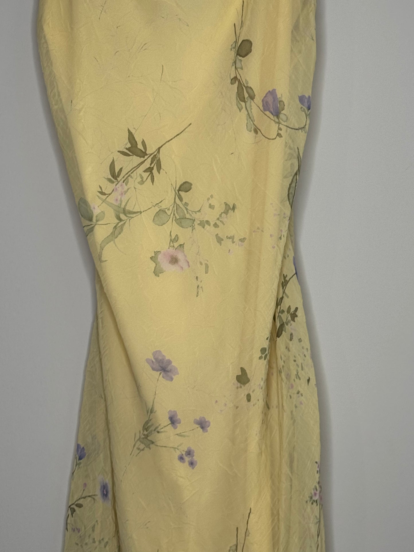 Yellow Floral Y2K City Triangles Sun Dress