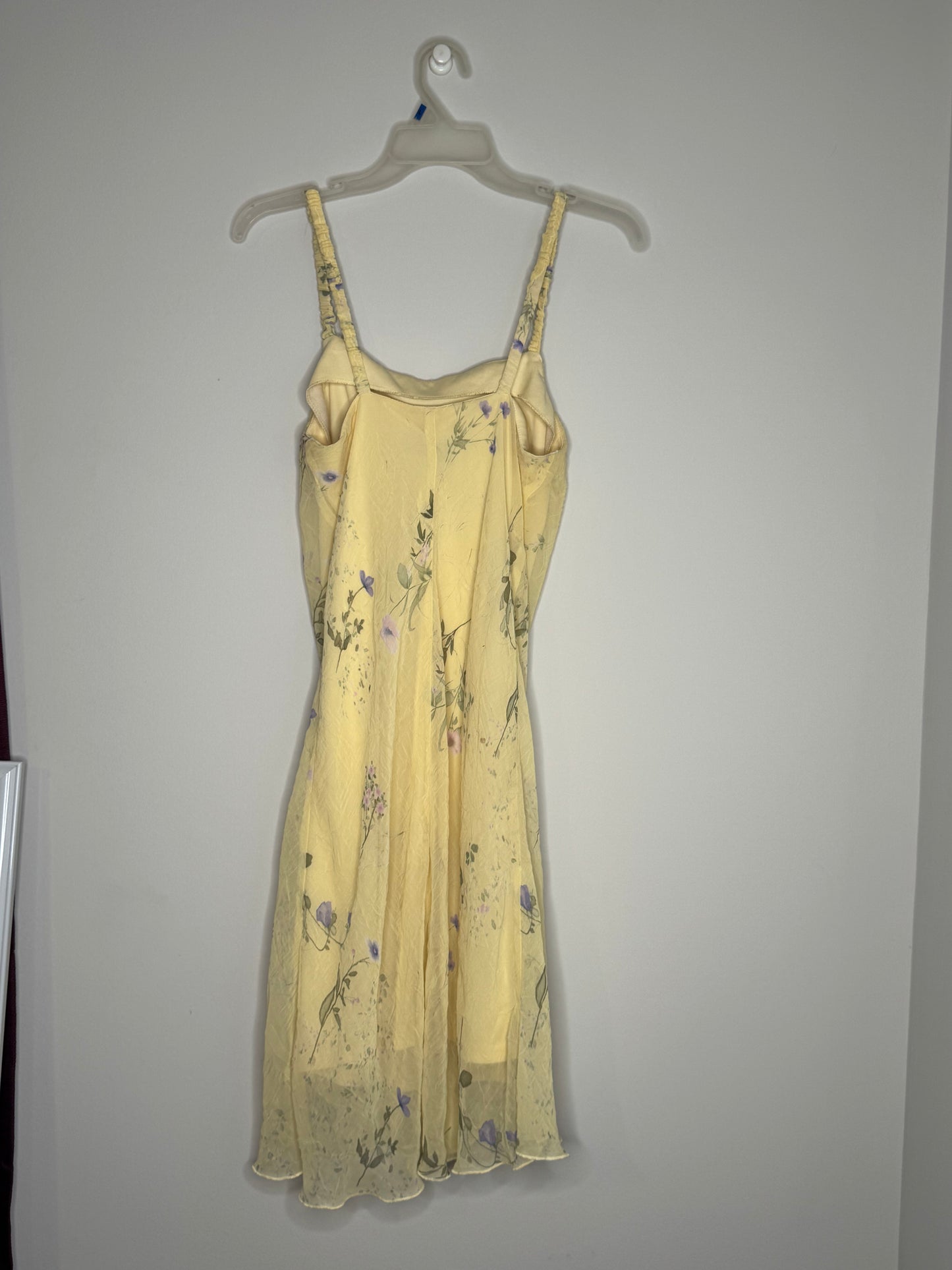 Yellow Floral Y2K City Triangles Sun Dress