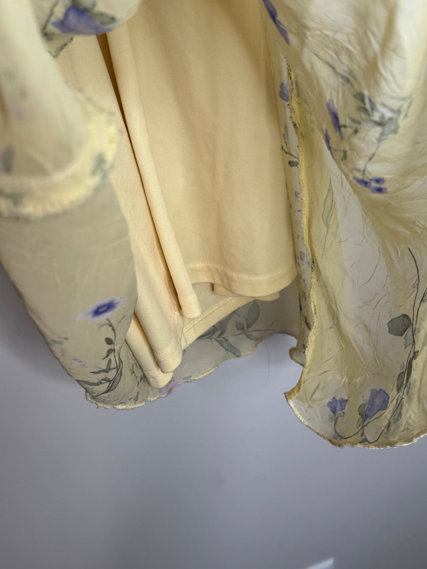Yellow Floral Y2K City Triangles Sun Dress
