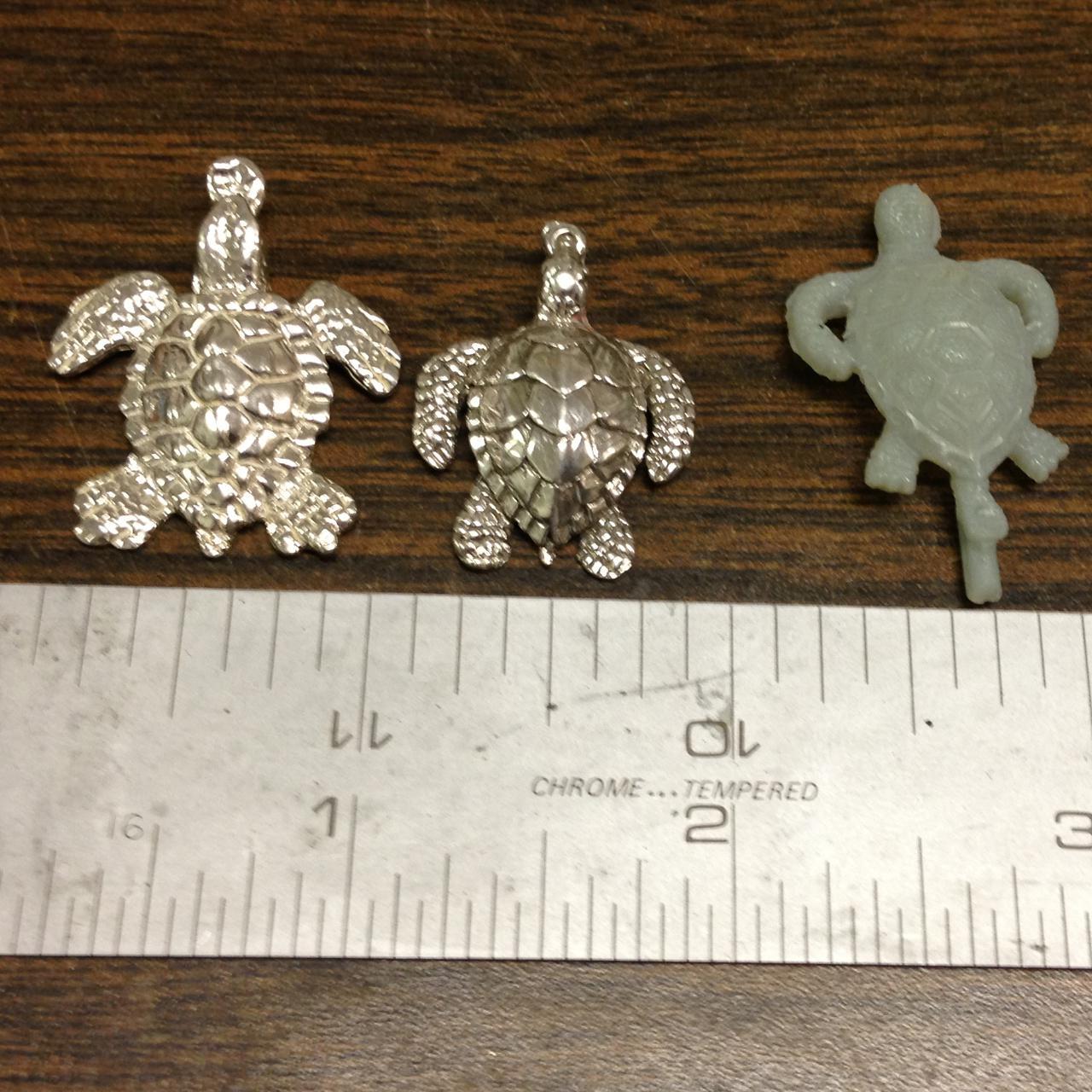 Loggerhead Turtle Pendant in Sterling Silver