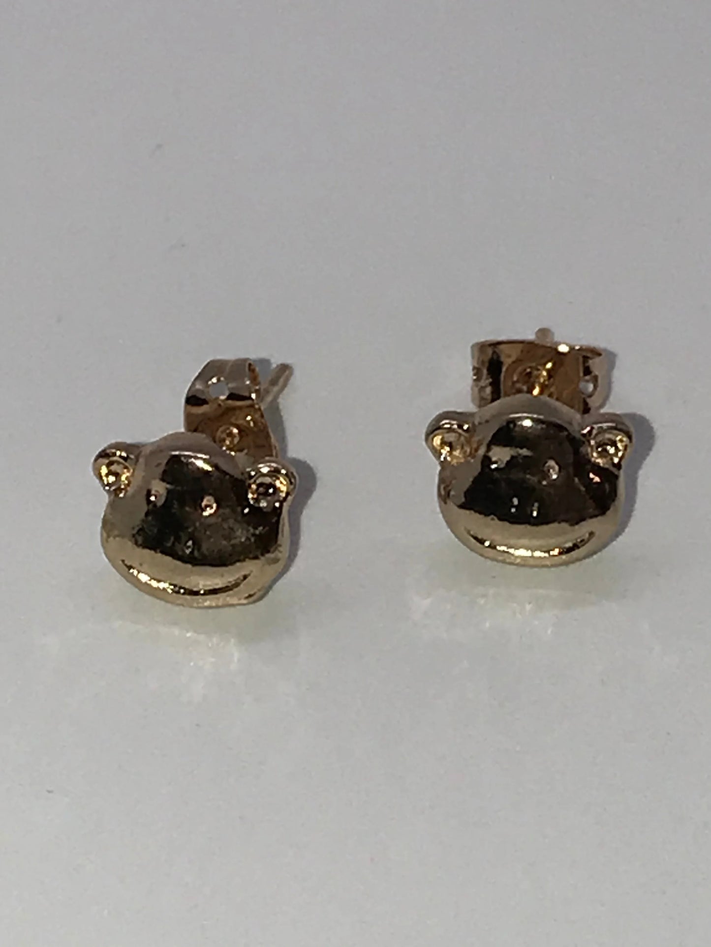 18ktgf Monkey Post Earrings