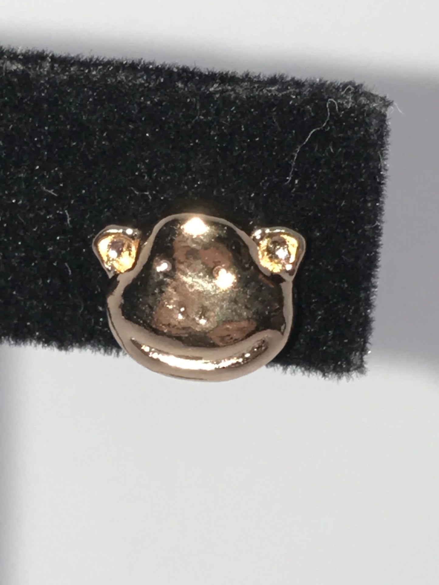 18ktgf Monkey Post Earrings