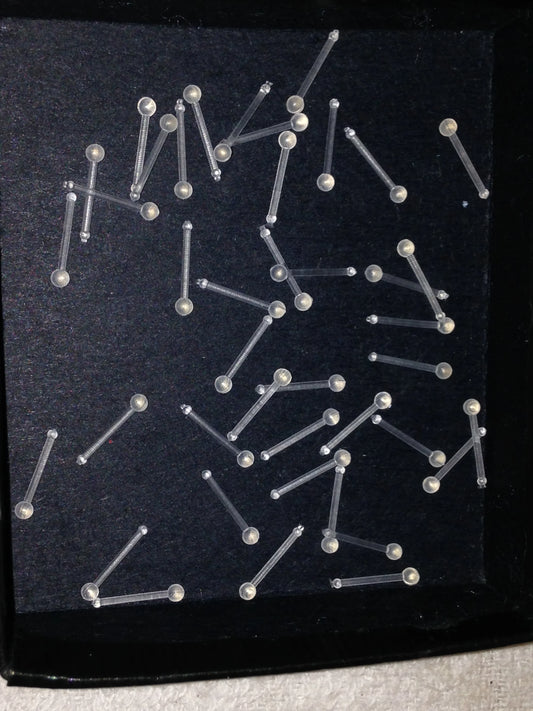 20 Gauge Clear Spacer Nose Rings