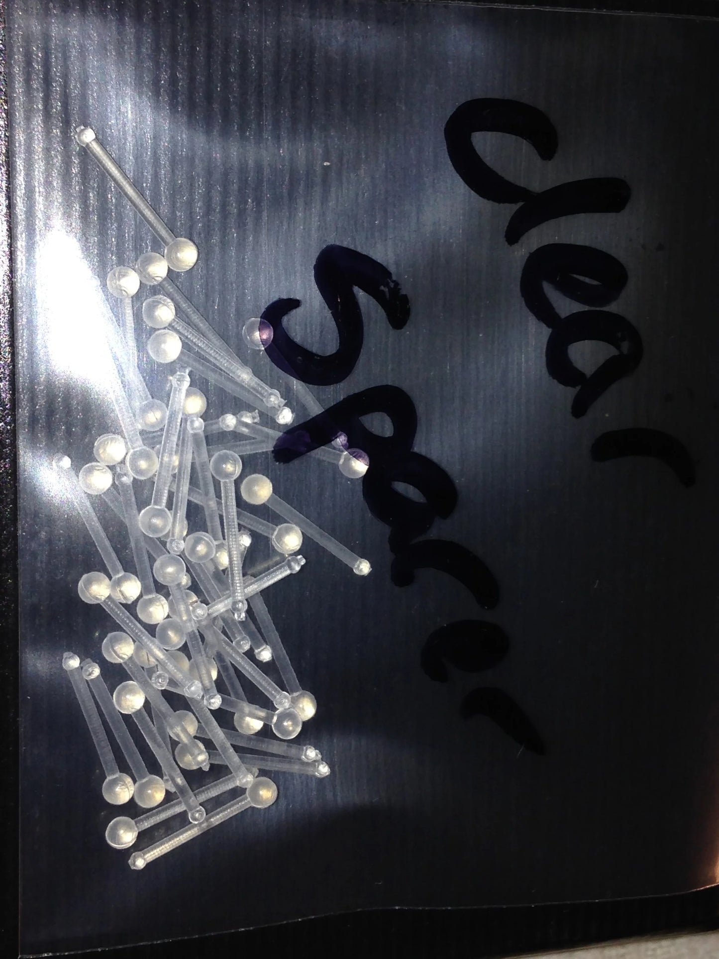 20 Gauge Clear Spacer Nose Rings