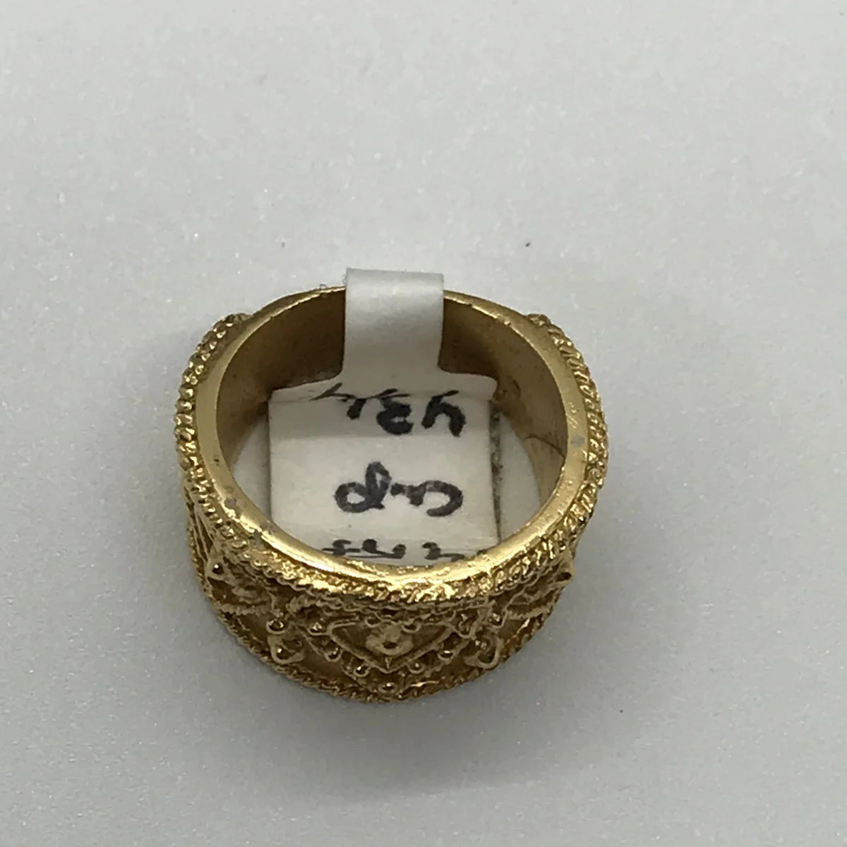 14 kt Gp Heart Design Ring, Size 4 3/4