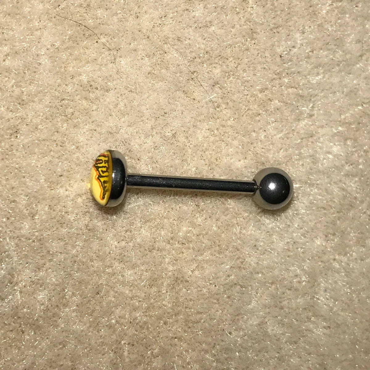 14 gauge Hulk Steel Tongue Ring