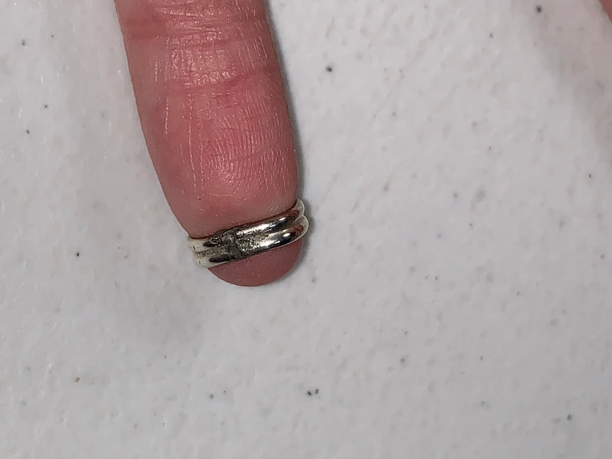 1/2 2.8mm Sterling Silver Double Band Style Ring