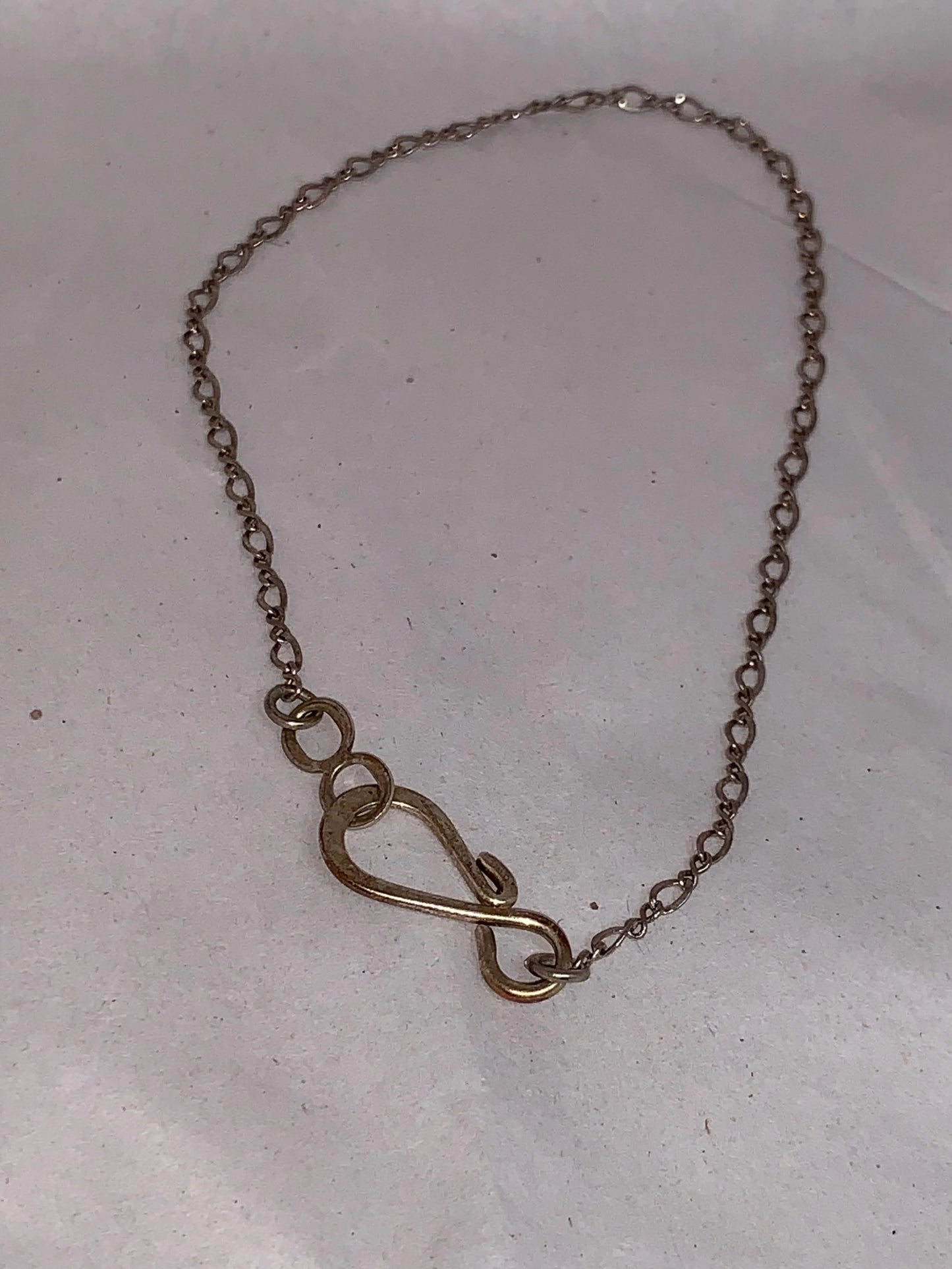 8 1/2" Long Sterling Silver Figure 8 Bracelet