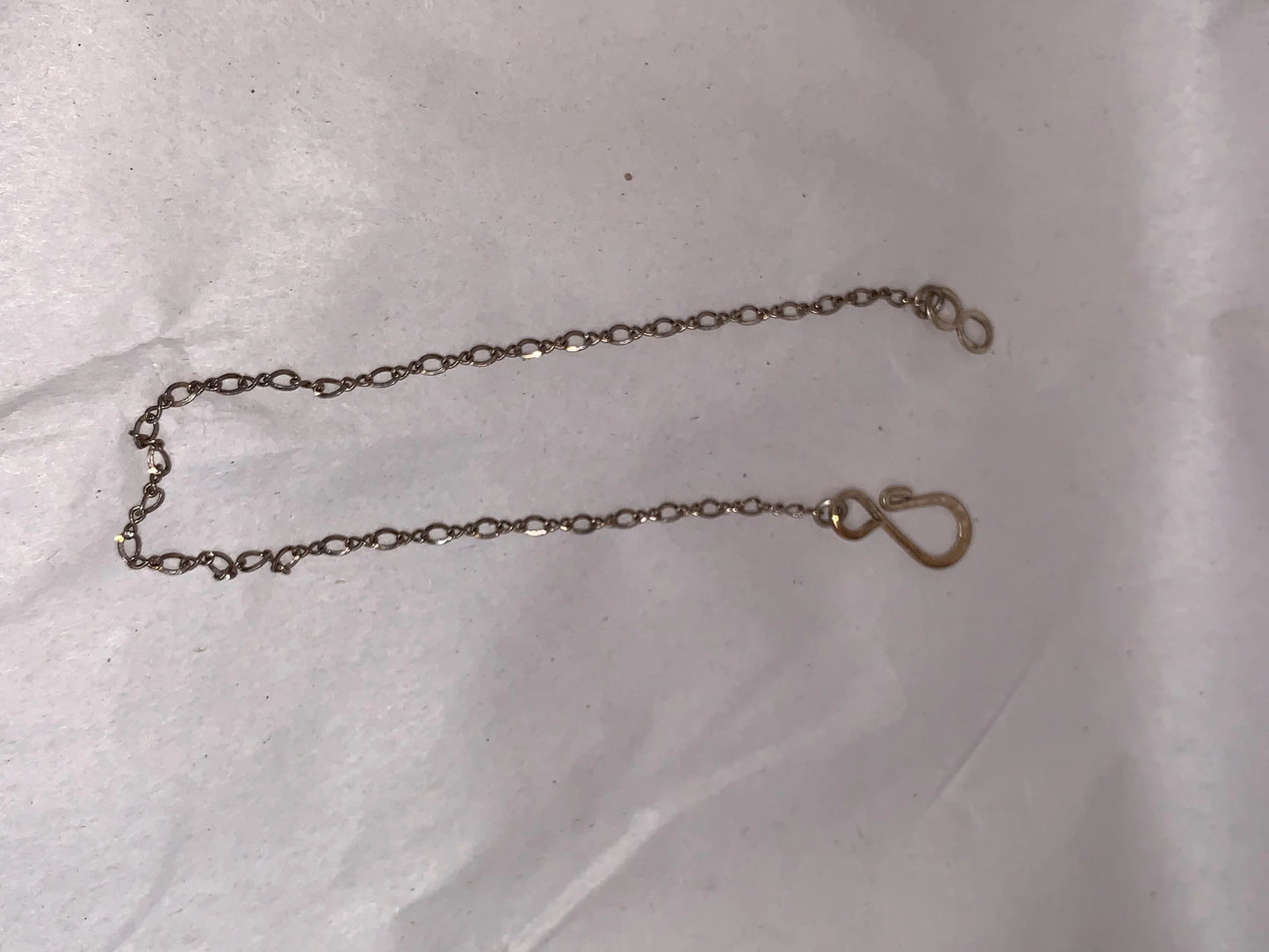 8 1/2" Long Sterling Silver Figure 8 Bracelet