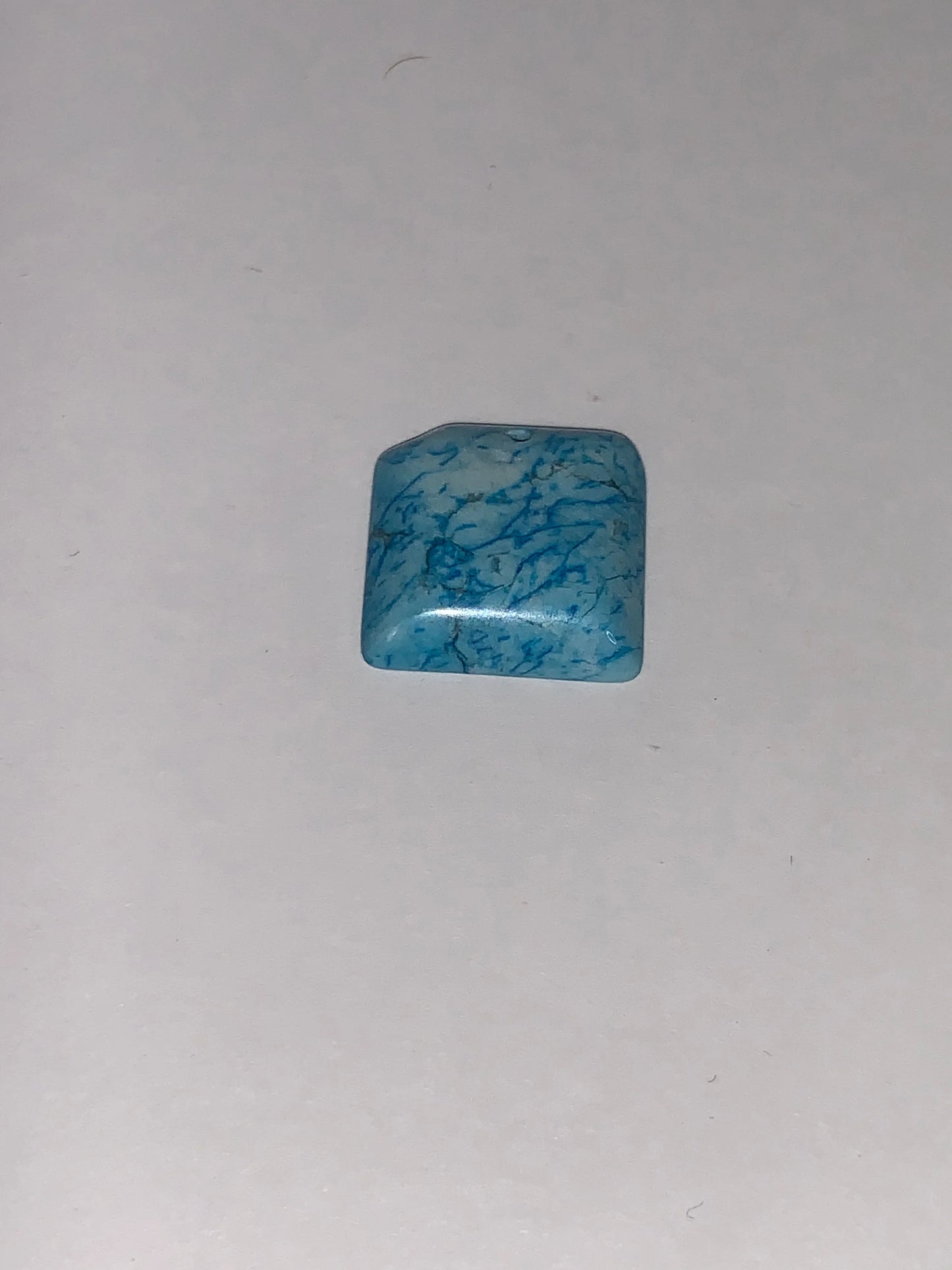 Cute Square Blue Howlite Drop Pendant