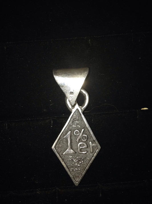 1% Er Motorcycle Sterling Silver Pendant