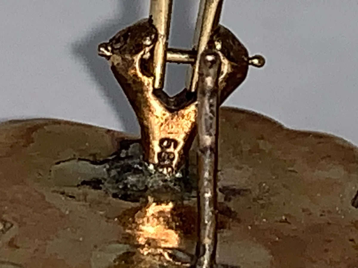 14 Kt Gold X Shaped Earrings