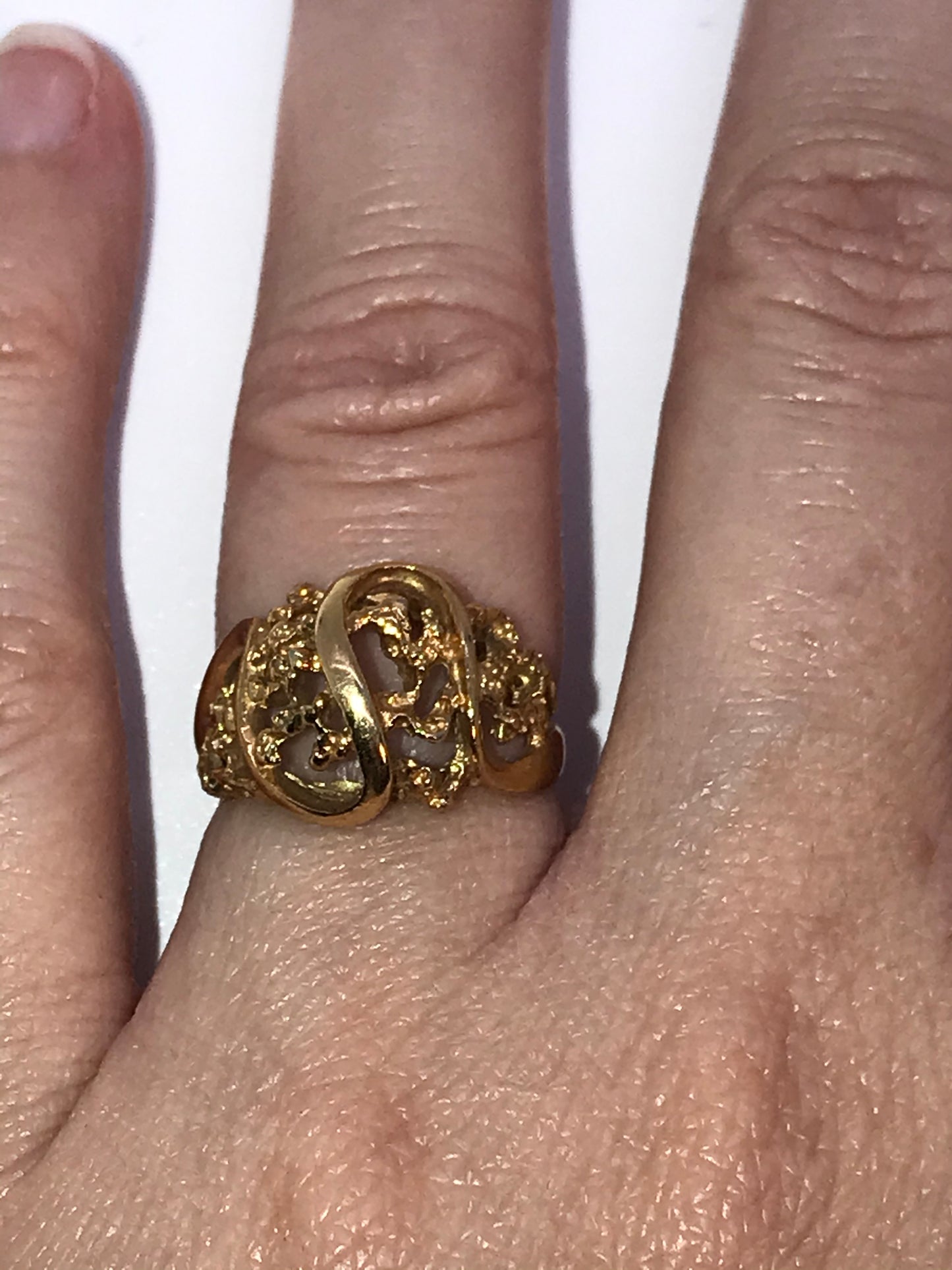 14 Kt Gp Ring, Pretty And Simple Design, Size 5