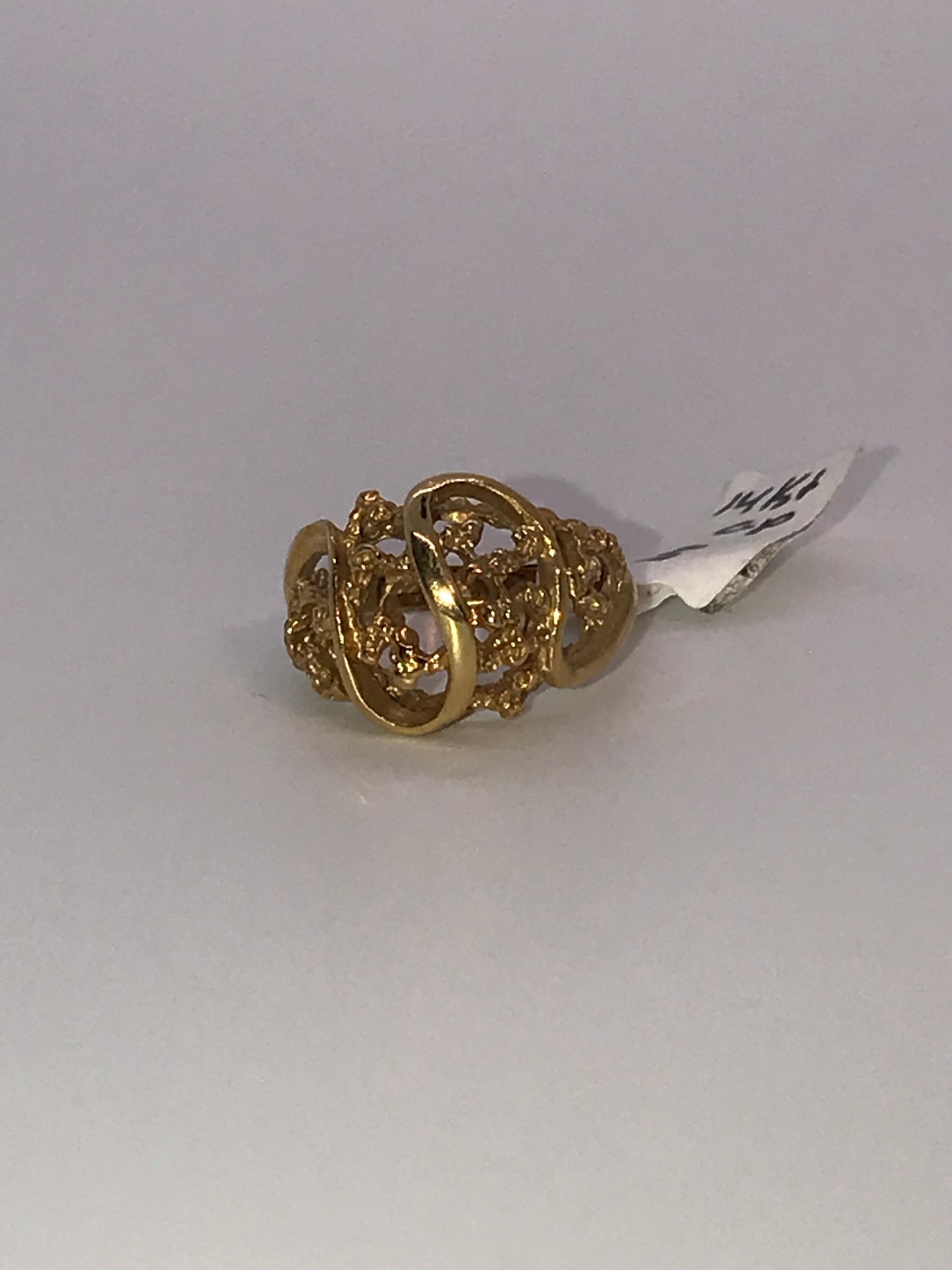 14 Kt Gp Ring, Pretty And Simple Design, Size 5