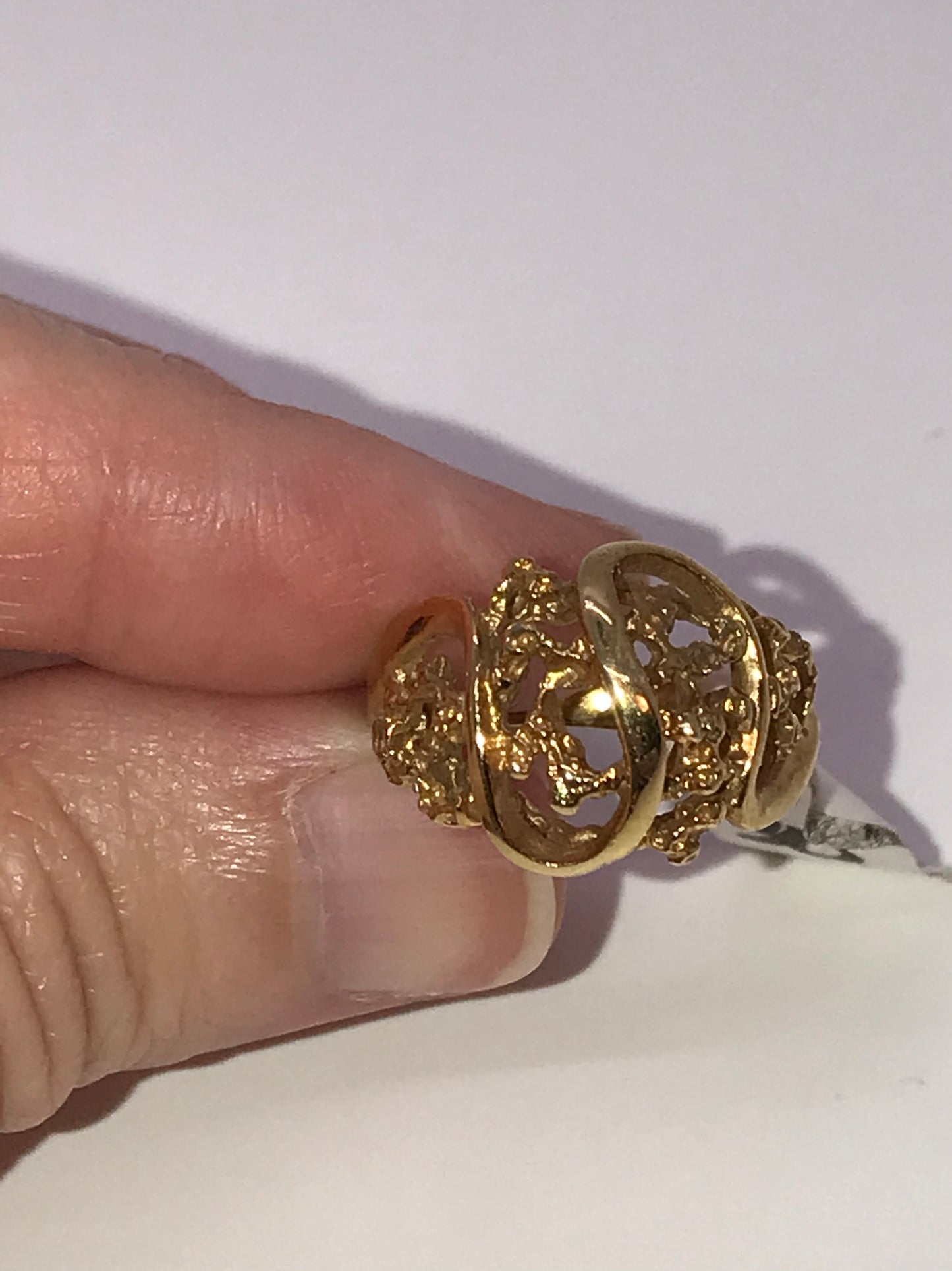 14 Kt Gp Ring, Pretty And Simple Design, Size 5