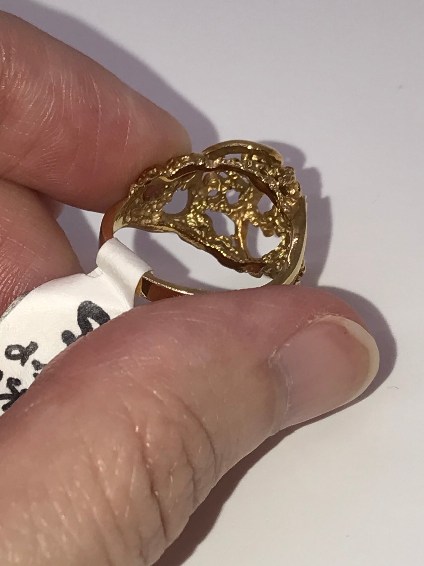 14 Kt Gp Ring, Pretty And Simple Design, Size 5