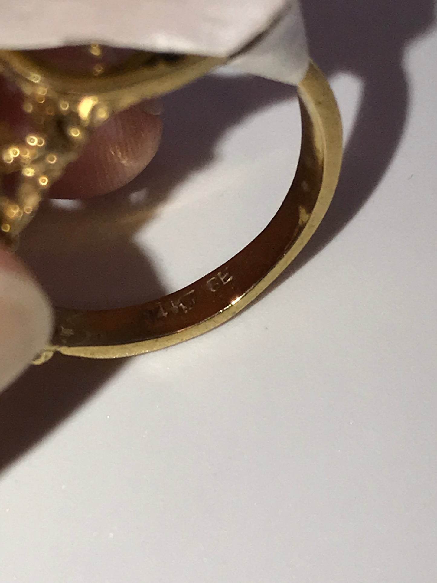 14 Kt Gp Ring, Pretty And Simple Design, Size 5