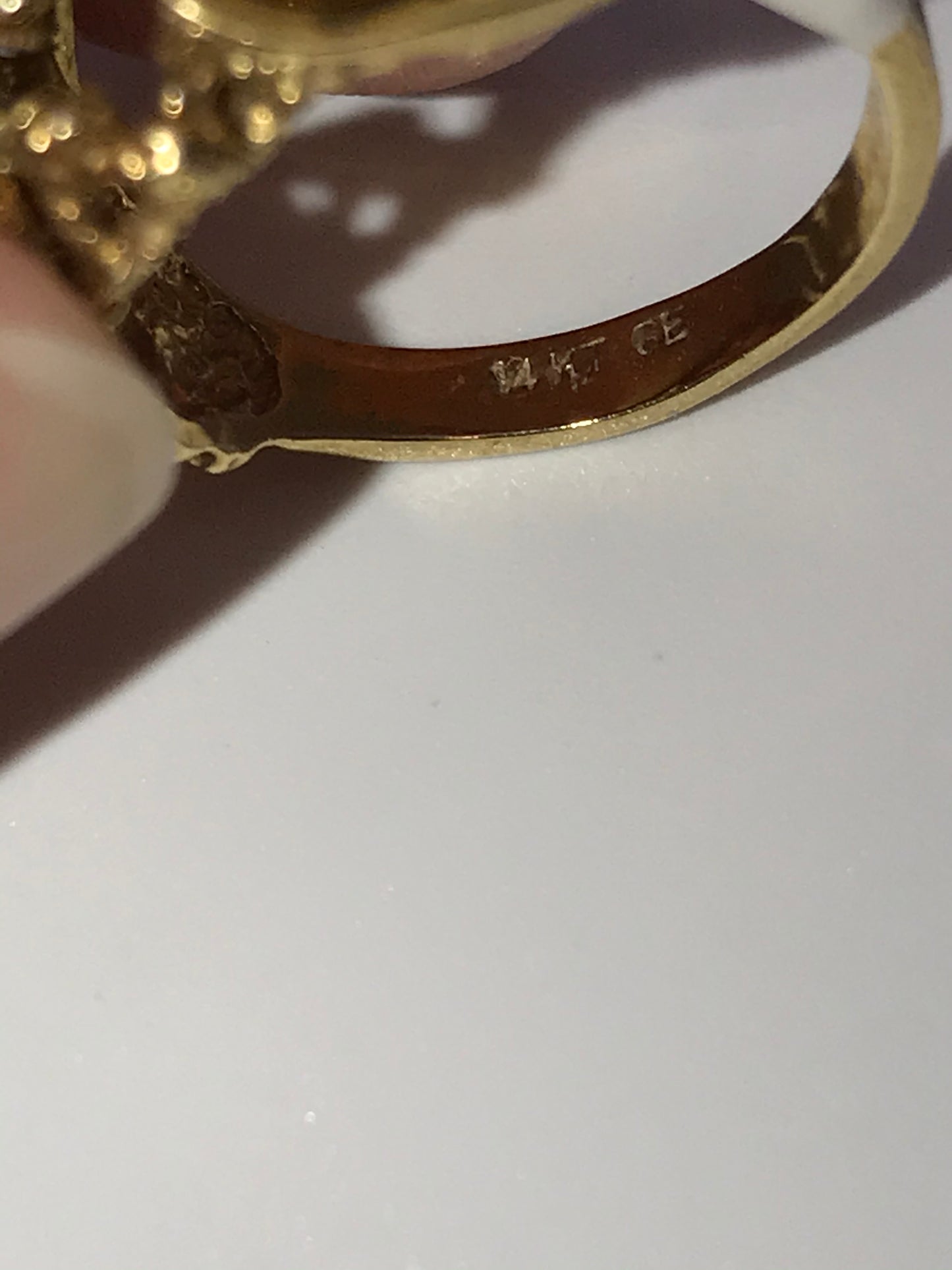 14 Kt Gp Ring, Pretty And Simple Design, Size 5