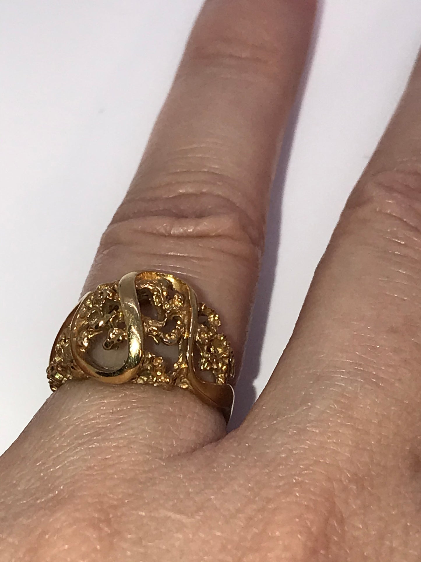 14 Kt Gp Ring, Pretty And Simple Design, Size 5