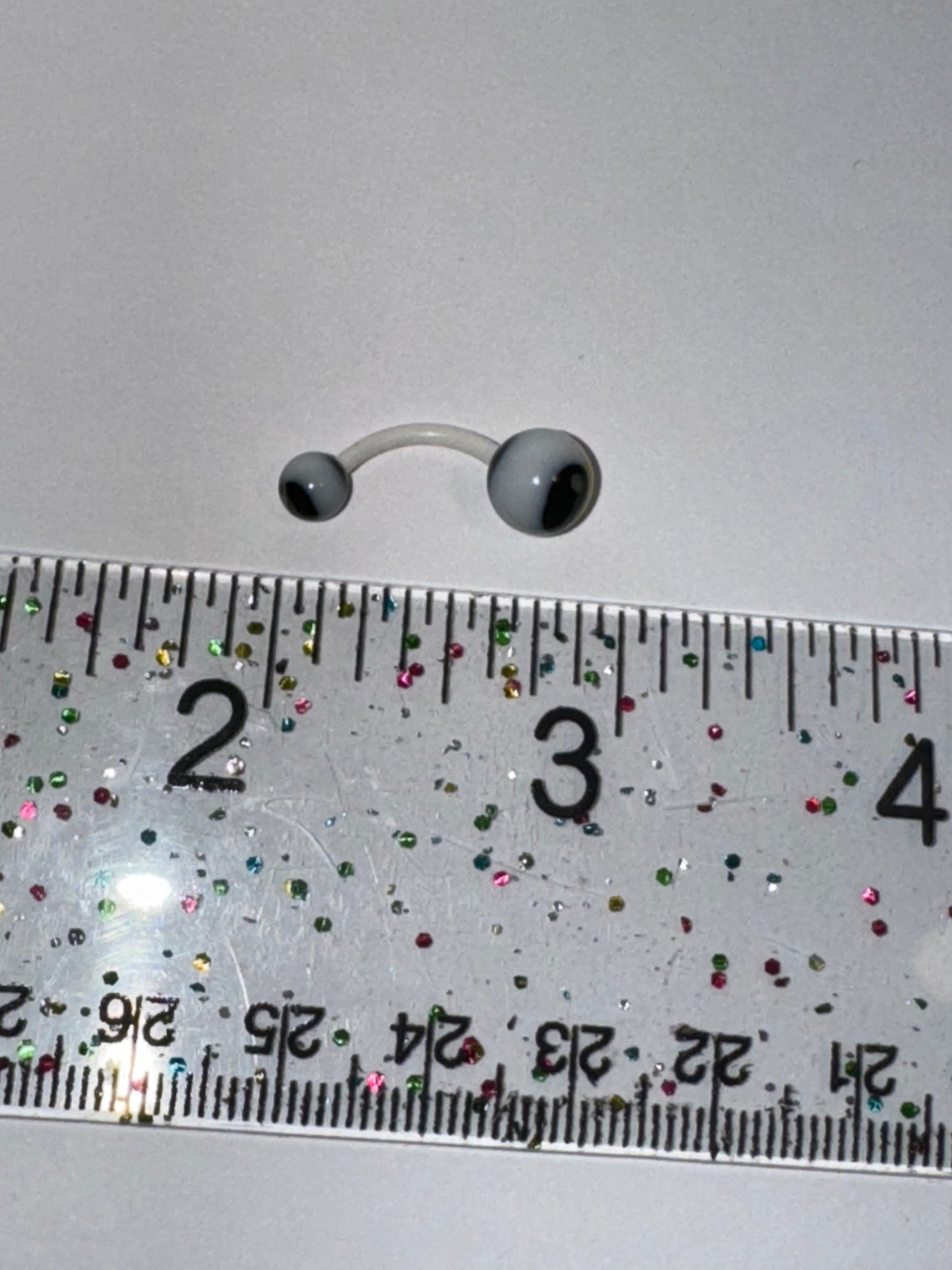 14 Gauge Yellow and Black Yin/Yang Belly Ring